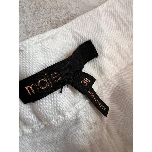 New Maje Paris Size EU38 ( US6 ) POCKETO JEANS high-waisted cargo jeans - White - Picture 3 of 13